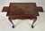 Late 20th Century Late 20th Century Hekman Chippendale Style Walnut Burl Tea Table With Pull-Out Slides For Sale - Image 5 of 14