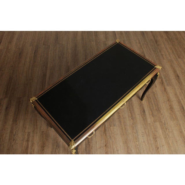 Wood Baker Furniture Napoleon II Style Leather Top Writing Desk For Sale - Image 7 of 18