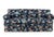 Scalamandre Navy Blue Chintz Upholstered Down Filled Roll Arm Sofa.