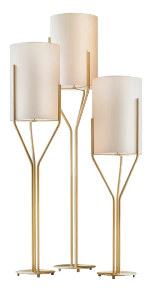 Arborescence Satin Brass Floor Lamps by Hervé Langlais, Set of 3