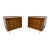 Mid-Century Modern Catseye Walnut Nightstands W/Original Legs - Set of 2 For Sale