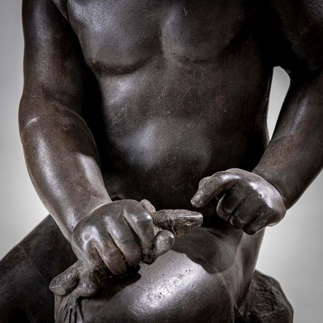Sculpture of a Young Satyr, Early 20th Century, Metal For Sale - Image 9 of 11