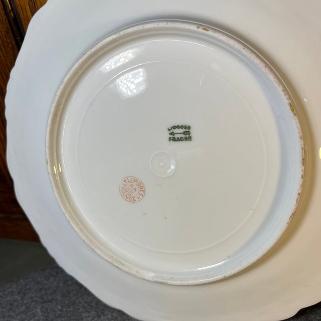 Ceramic Early 20th Century Antique Limoges Ak CD Porcelain Plate, France For Sale - Image 7 of 7