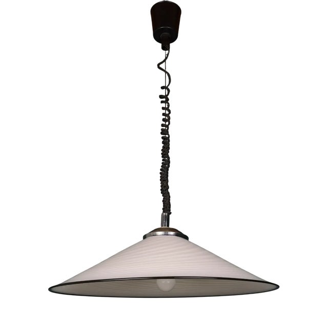 Vintage Swirl Murano Glass Pendant Lamp, Italy, 1970s For Sale