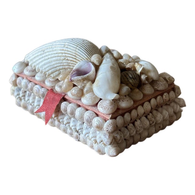 Vintage English Shell Box For Sale
