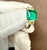 2020s 3 Ct Emerald Cut Colombian Emerald & 0.8 Ct Yellow Diamond Ring 18Kt White Gold For Sale - Image 5 of 8