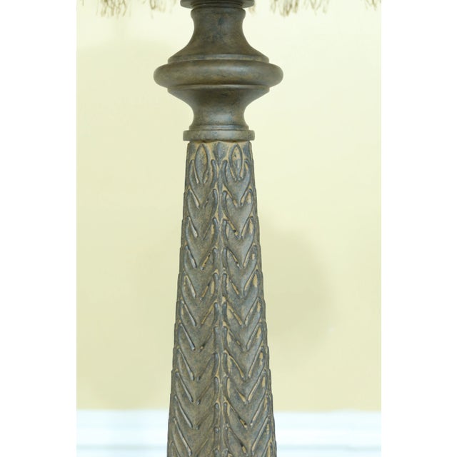 Traditional Large Metal Bronze Finish Table Lamp For Sale - Image 3 of 8
