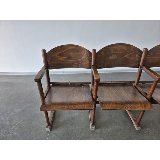 Vintage Cinema Bench, 1950s For Sale - Image 6 of 14