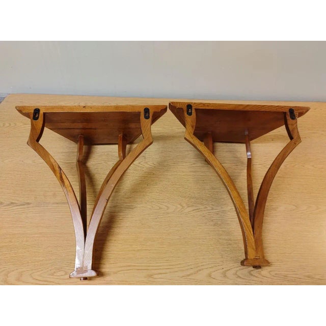 Wood Pair 1990s Wood Wall Shelves For Sale - Image 7 of 9