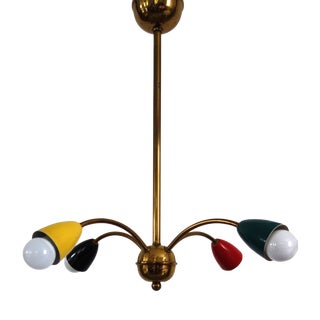 Vintage Sputnik Four-Arm Chandelier, 1960s For Sale