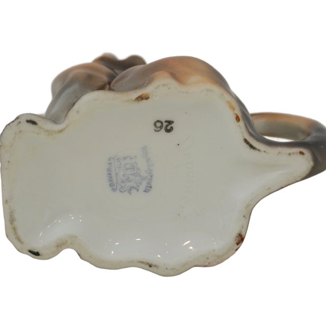 Brown Antique Royal Bayreuth Figural Dachshund Porcelain Creamer, C. 1902-1920s For Sale - Image 8 of 9