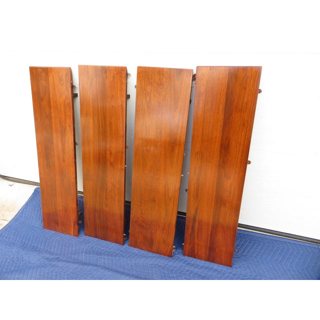 Mid 20th Century Vintage Mid Century Walnut Extending Dining Table W/ Leaves by Ace Hi Furniture For Sale - Image 5 of 13