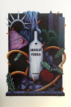 Absolut Statehood: New York, Ellen Steinfeld Lithograph