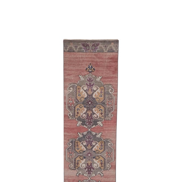 Mid-Century Modern Neoclassical Style Turkish Oushak Runner For Sale - Image 3 of 13