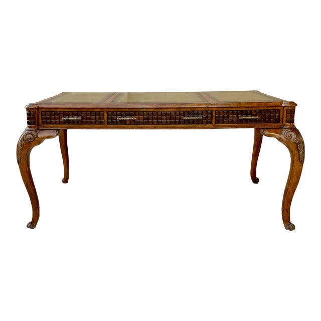 Late 20th Century French Writing Desk With Leather Top Chairish