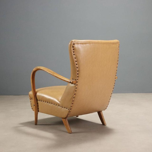 Beige Vintage Lounge Chair, 1950s For Sale - Image 8 of 10