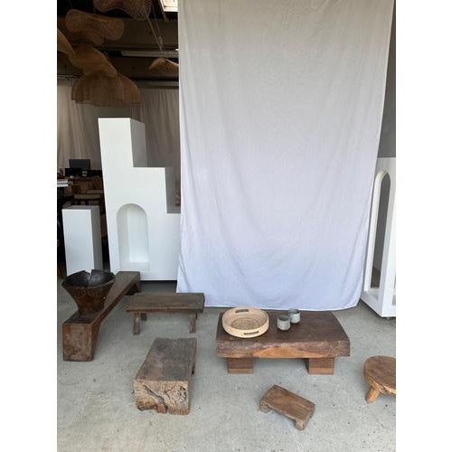 Stool in Organic Monoxyl Raw Asian Teak For Sale - Image 12 of 18