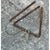 Burnt Umber Vintage Rusted Metal Triangle Dinner Bell For Sale - Image 8 of 12