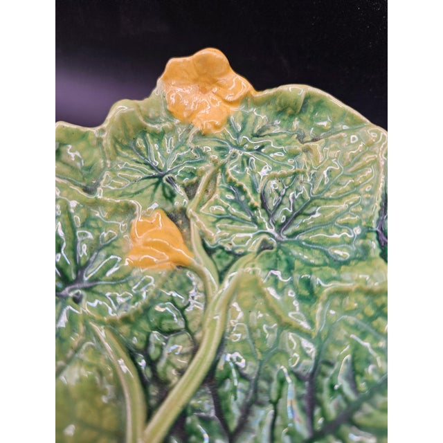 Offered is a beautiful antique George Jones majolica cucumber platter / serving tray, circa late 19th century, featuring a...