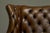 English Tufted Wingback Settee in Patinated Leather, 1900 For Sale - Image 12 of 17