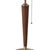 1970s 1970s Nova of California Scalloped Brass Table Lamp - Walnut, Weathered Brass, White Linen, on/Off Pull Chain For Sale - Image 5 of 6