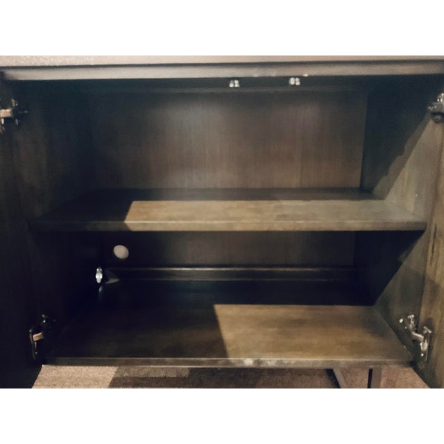 Wood Lillian August for Hickory White Mod Retro Bar Cabinet For Sale - Image 7 of 7