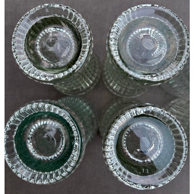 Glass Vintage Jeanette Glass Co. Rippled Soda Shop Glasses Ice Cream Sundae, Root Beer Float & Fountain Glasses - Set of 6 For Sale - Image 7 of 12