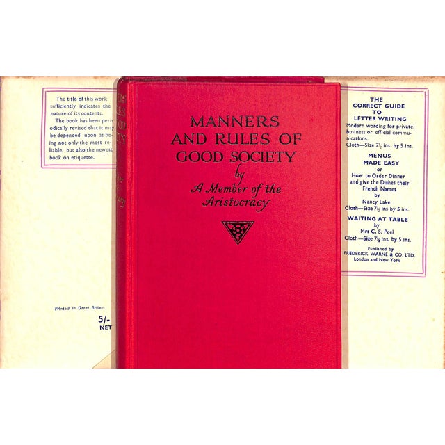 "Manners & Rules of Good Society: The Authority on Etiquette" 1943 a Member of the Aristocracy For Sale - Image 4 of 7