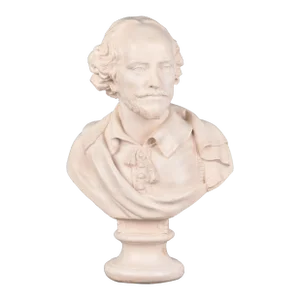 Vintage Plaster Composite Bust of Shakespeare