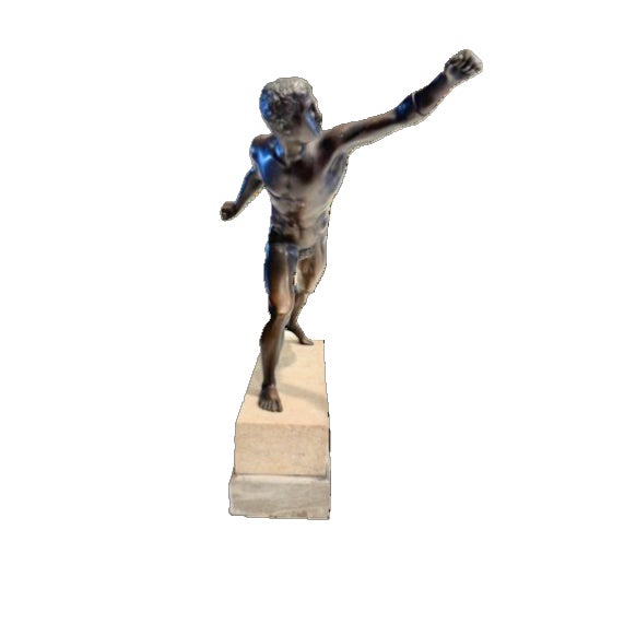 Classical Roman Mid 19th Century Bronze Borghese Gladiator For Sale - Image 3 of 7