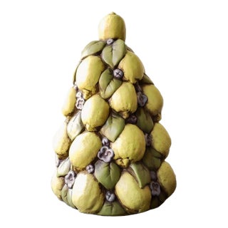 Vintage Lemon Ceramic Topiary | Ca. 1970s For Sale