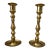 Late 20th Century Solid Brass Candlestick Holders - Set of 2 For Sale