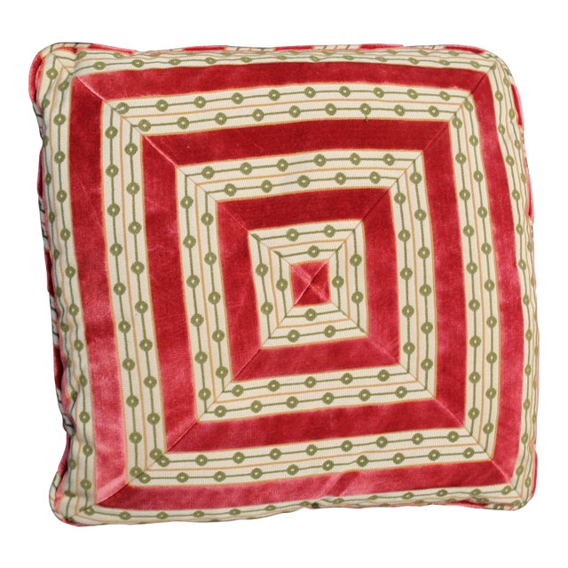 Mid C. Down Filled Possibly Silk Velvet Pillow For Sale