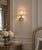 Vintage Progress Lighting French Country Style Bell Fluted Glass Shade Wall Sconce For Sale In Pittsburgh - Image 6 of 6