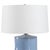 Transitional Dafney Blue Ceramic Table Lamp For Sale - Image 3 of 6