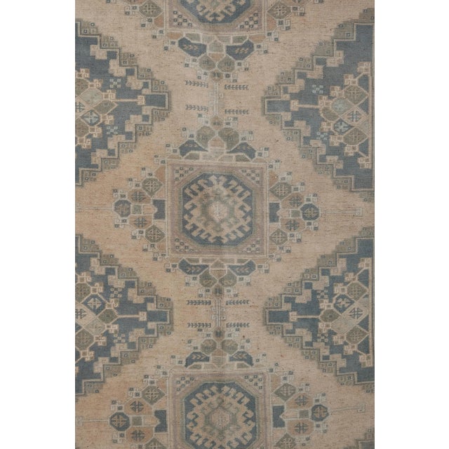 Champagne Vintage Oriental Turkish Oushak Gallery Runner, Farmhouse Kitchen Rugs 4'8" X 8'8" For Sale - Image 8 of 13