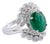2.96 carats Natural Zambian Emerald Ring with Diamonds 0.65 carats and 14k Gold For Sale