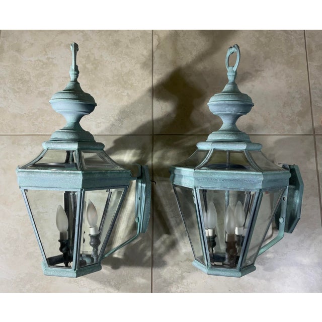 Mid-Century Modern Pair of Vintage Solid Brass Wall Hanging For Sale - Image 3 of 12