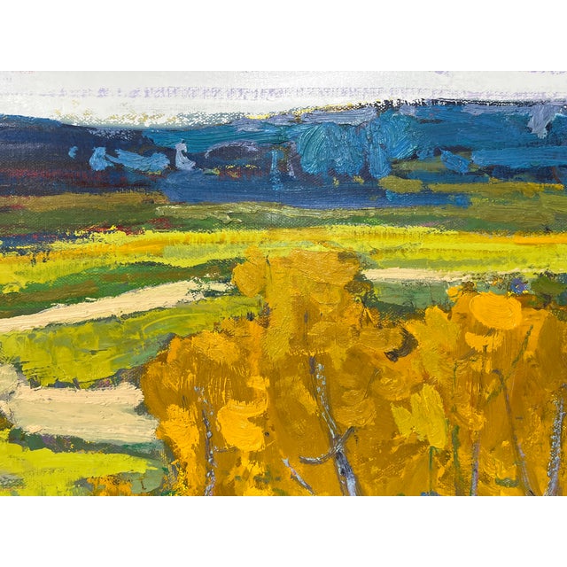 Wood Impressionistic Landscape Original Oil Painting For Sale - Image 7 of 12