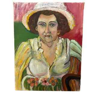 Mid Century Portrait - Lottie, Signed For Sale