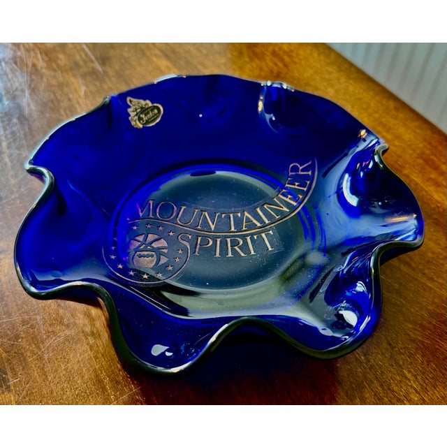 Early 20th Century Fenton Art Glass “Mountaineer Spirit” Collectible Bowl For Sale - Image 10 of 12
