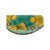Mid 19th Century Majolica Bread Plate; Mustard Fans on a Field of Turquoise with Pink Cranes. This is a Striking and...