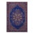 1970s Vintage Turkish Handmade Wool Cotton Blue Area Rug For Sale