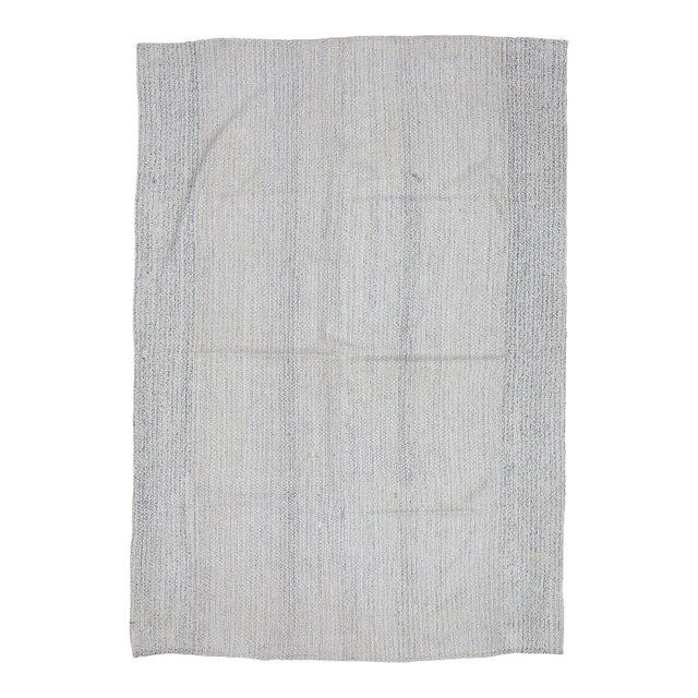Mid 20th Century Light Gray Vintage Kilim Rug For Sale