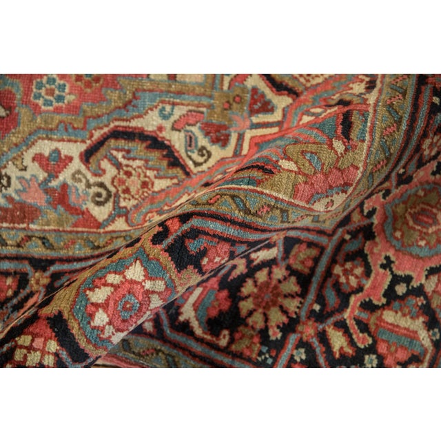 Persian Vintage Heriz Rug - 4'9" X 5'11" For Sale - Image 3 of 10