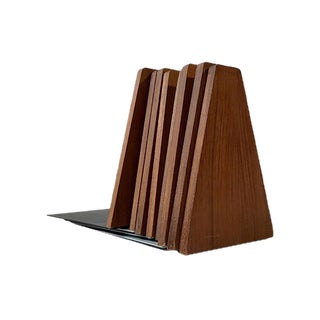 Mid-Century Scandinavian Teak Bookends from Esa, 1970s, Set of 9 For Sale