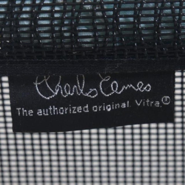 Vintage EA108 Chair in Black Mesh by Charles Eames For Sale - Image 12 of 15