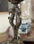 Metal Antique Bronze Rams Head Lamp - a Pair For Sale - Image 7 of 10
