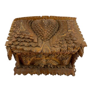 French Tramp Art Box For Sale