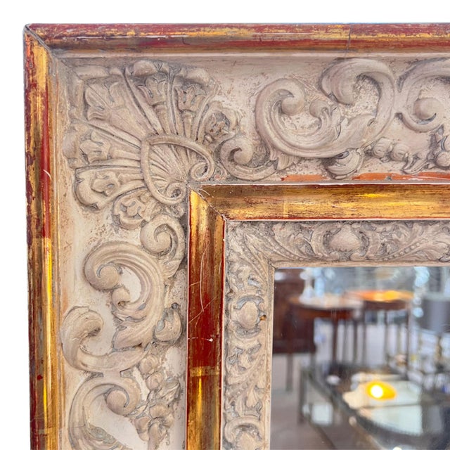 Large Giltwood Wall Mirrors with Decorative Frames, 19th Century, Set of 2 For Sale - Image 3 of 7